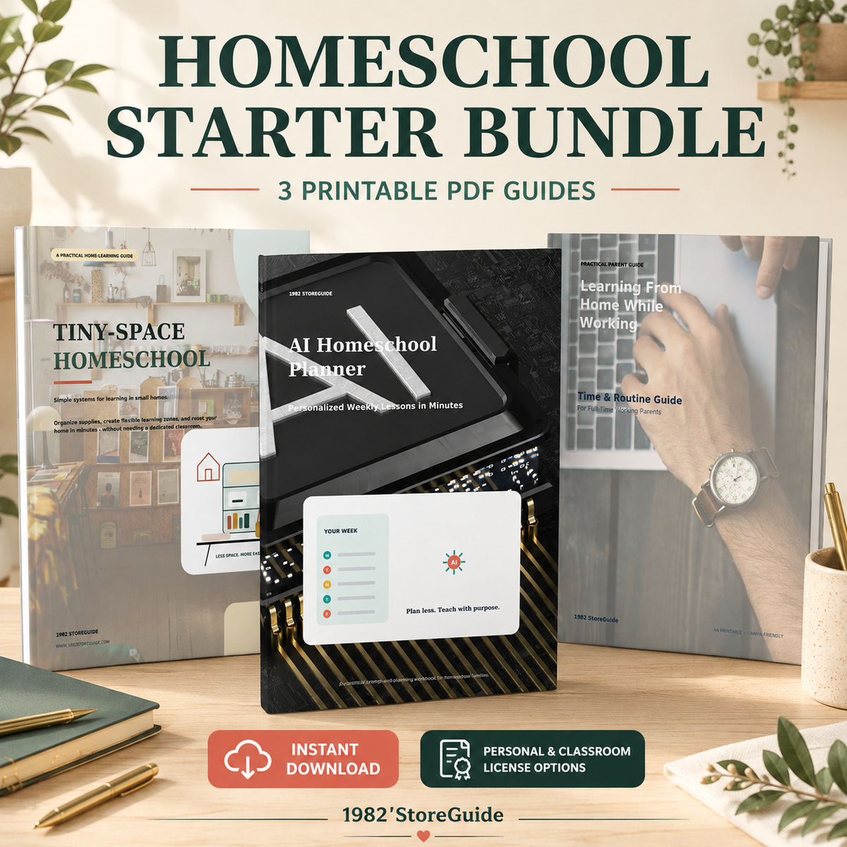 Homeschool Starter Bundle | 3 Printable PDF Guides