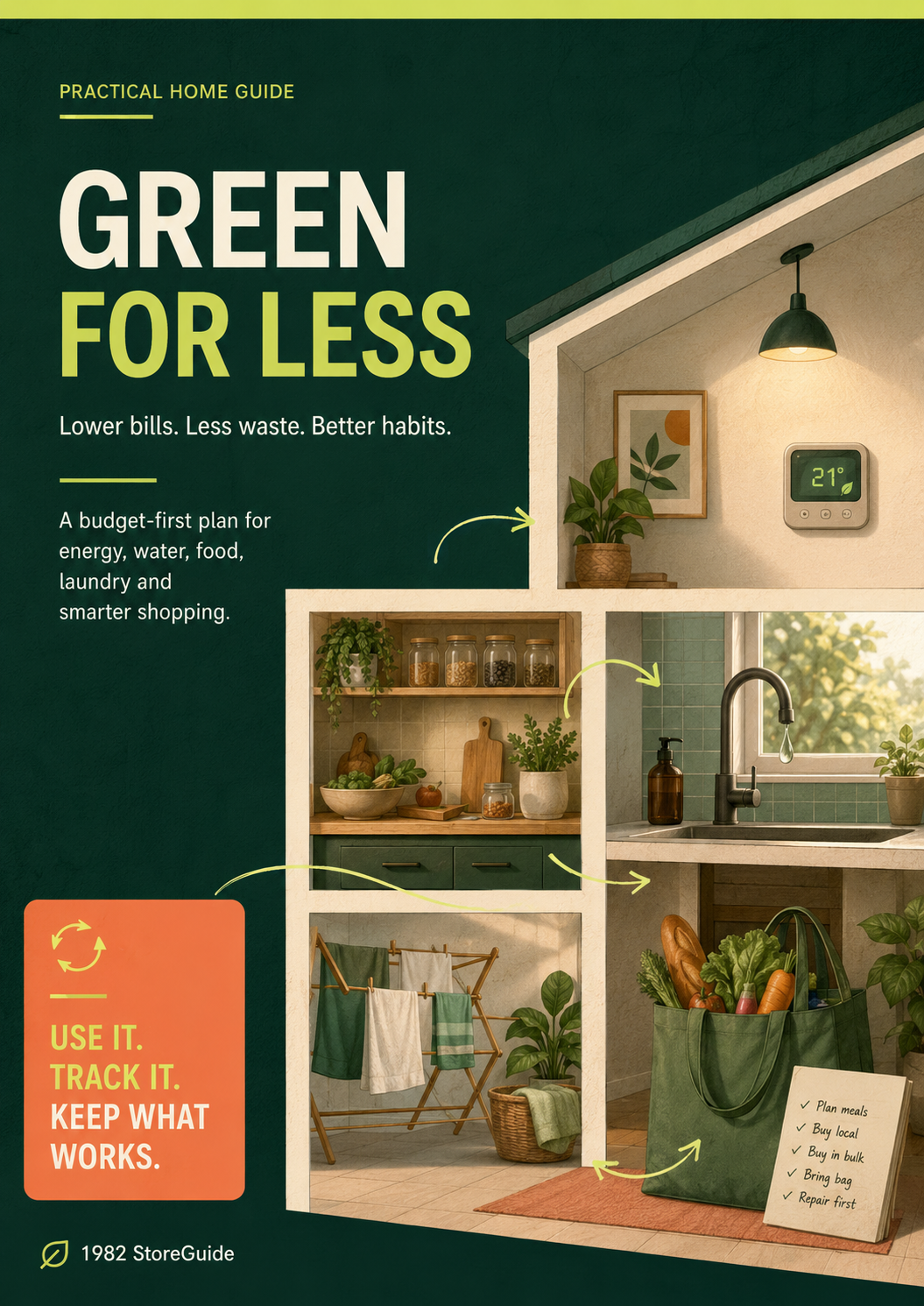 Green for Less: A Practical Guide to Sustainable Living & Lower Household Bills