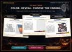 Halloween Fantasy Mystery Coloring Adventure | Printable Family Quest Book
