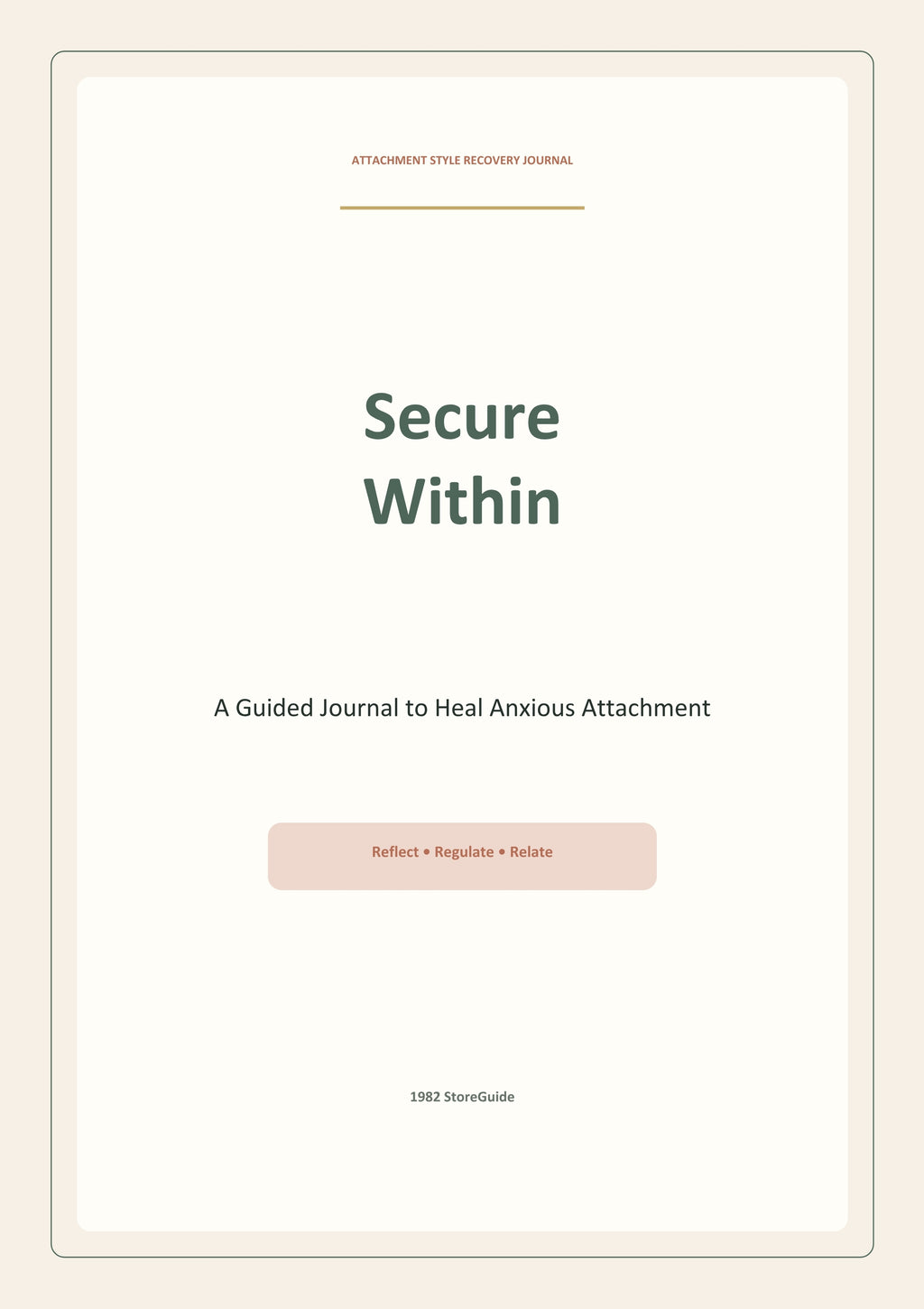 Anxious Attachment Recovery Journal | Secure Attachment Workbook PDF