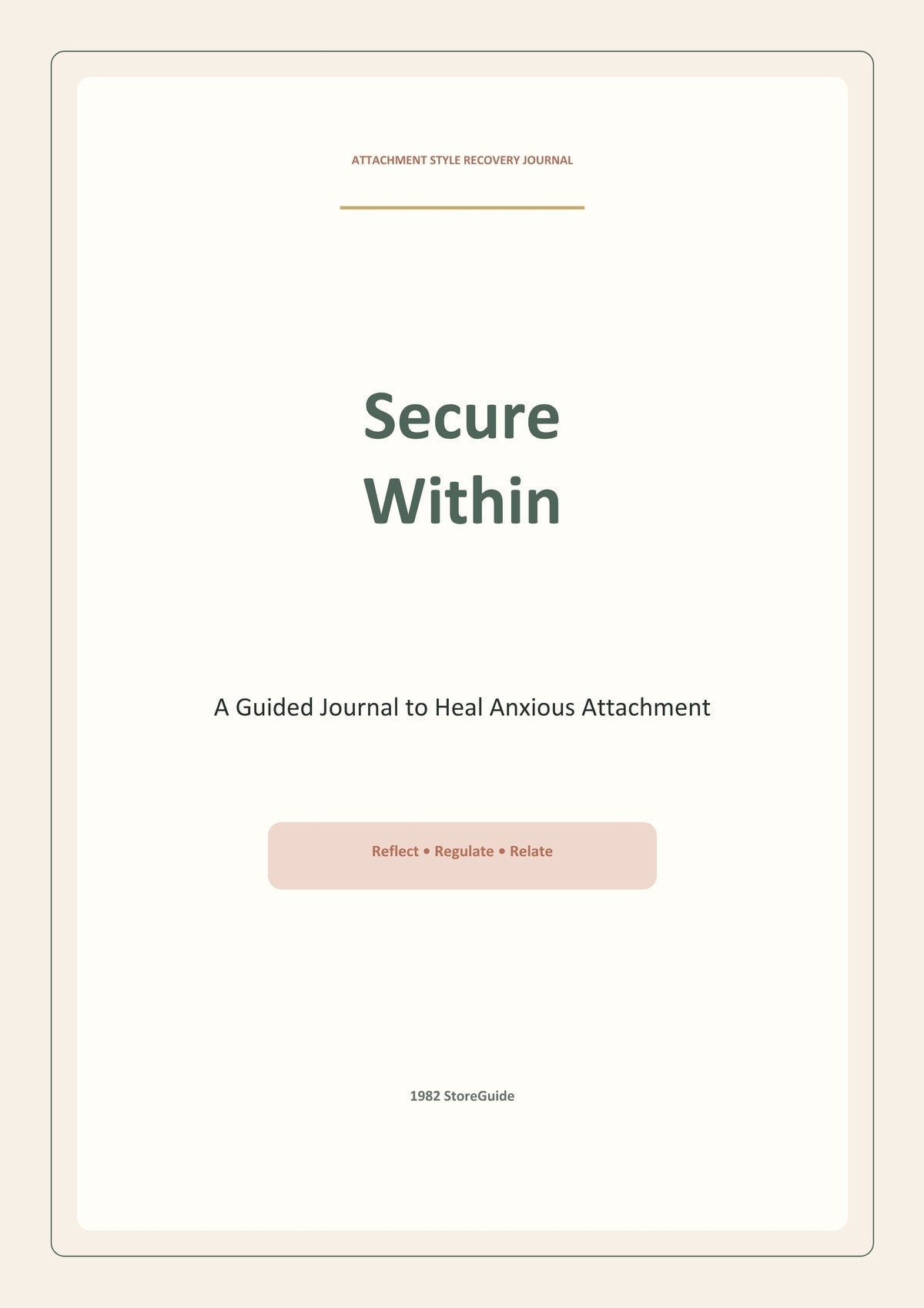 Anxious Attachment Recovery Journal | Secure Attachment Workbook PDF